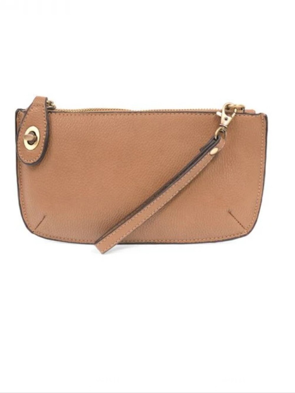 Joy Susan Women's Mini Crossbody Wristlet Clutch Camel With 2 Detachable Straps - Picture 2 of 5